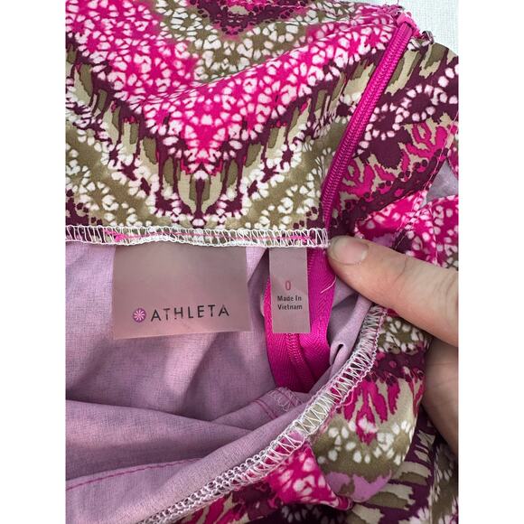 Athleta Women's sz 0 Javari Pink Dress Halter Outdoors Hiking Tennis Active - Picture 5 of 8